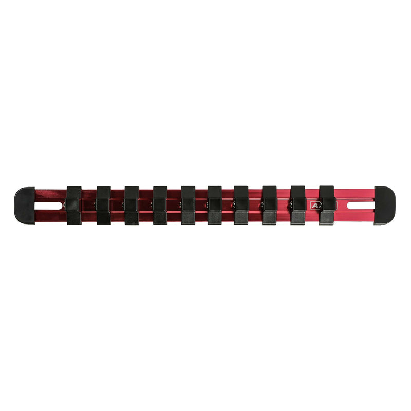 3/8-Inch Drive Red 9.84-Inch Socket Rail with Locking End Caps