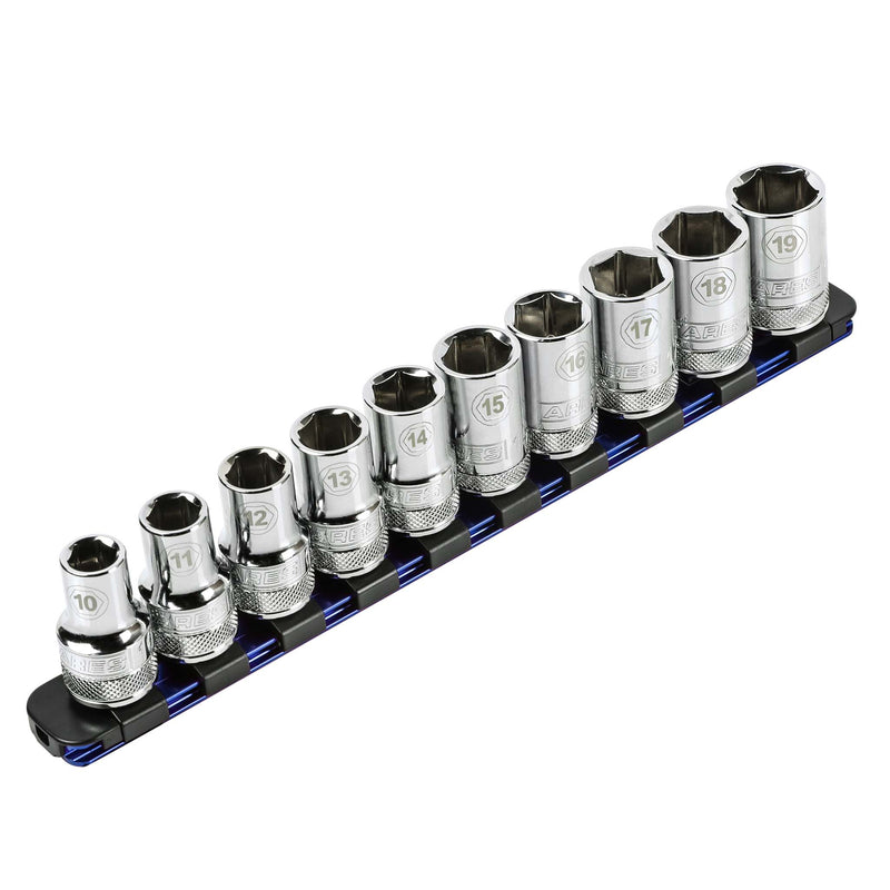 1/2-Inch Drive Blue 9.84-Inch Socket Rail with Locking End Caps