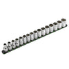 1/2-Inch Drive Green 17-Inch Socket Rail with Locking End Caps