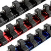 3-Piece 3/8-Inch Drive 6-Inch Aluminum Socket Rail Set with Locking End Caps