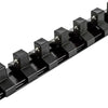 3/8-Inch Drive Black 17-Inch Socket Rail with Locking End Caps