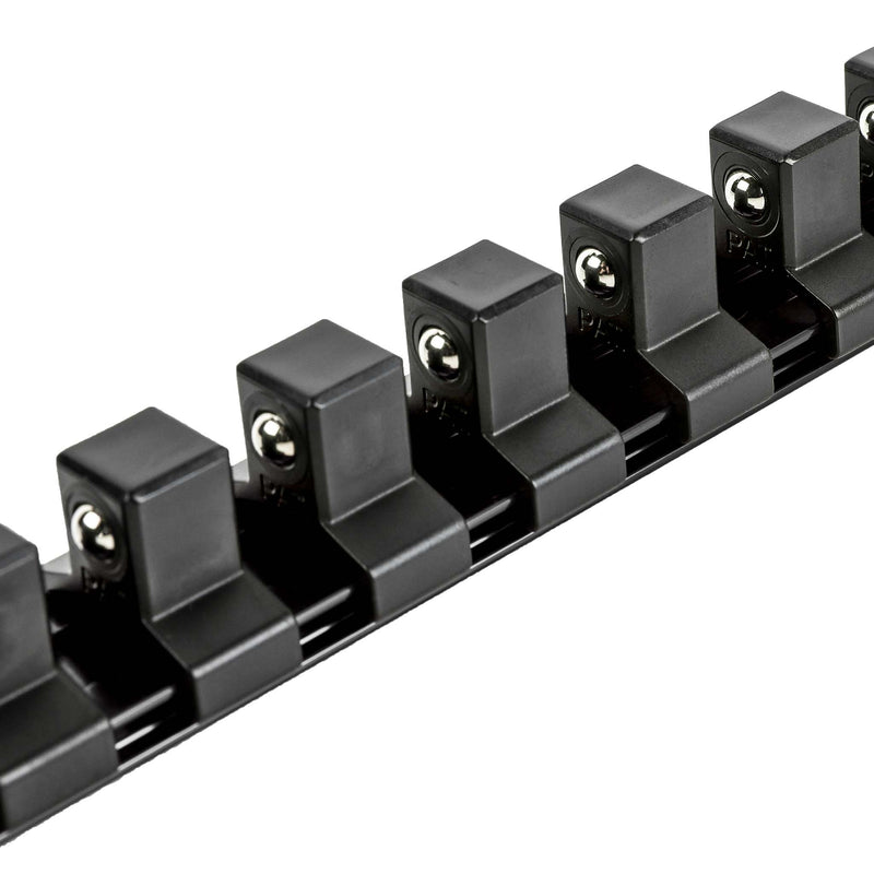 1/2-Inch Drive Black 17-Inch Socket Rail with Locking End Caps