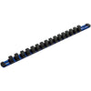 1/2-Inch Drive Blue 17-Inch Socket Rail with Locking End Caps