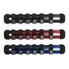 3-Piece 1/4-Inch Drive 6-Inch Aluminum Socket Rail Set with Locking End Caps