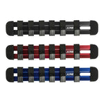 3-Piece 1/4-Inch Drive 6-Inch Aluminum Socket Rail Set with Locking End Caps