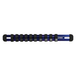 1/4-Inch Drive Blue 9.84-Inch Socket Rail with Locking End Caps